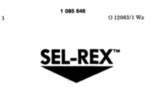 SEL-REX Logo (DPMA, 16.04.1985)