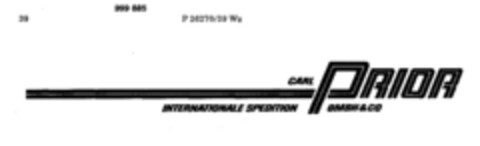 CARL PRIOR INTERNATIONALE SPEDITION GMBH&CO Logo (DPMA, 02.04.1979)