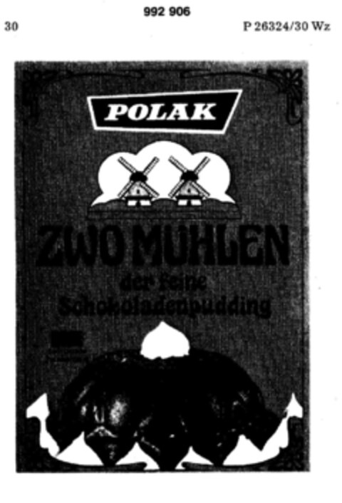 POLAK ZWO MüHLEN der feine Schokoladenpudding Logo (DPMA, 04/10/1979)