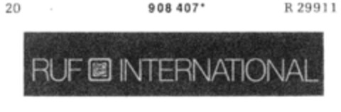 RUF INTERNATIONAL Logo (DPMA, 13.03.1973)