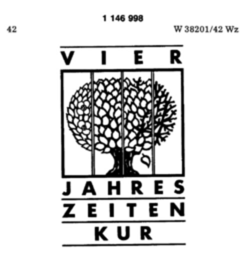 VIER JAHRES ZEITEN KUR Logo (DPMA, 16.06.1988)