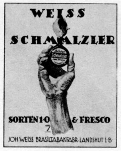 WEISS SCHMALZLER Logo (DPMA, 30.05.1938)