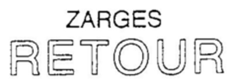 ZARGES RETOUR Logo (DPMA, 16.01.1992)
