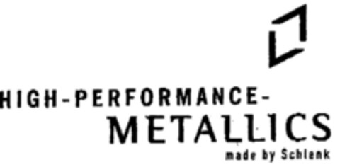 HIGH-PERFORMANCE-METALLICS made by Schlenk Logo (DPMA, 01/17/2000)
