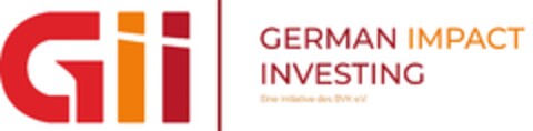 Gii GERMAN IMPACT INVESTING Eine Initiative des BVK e.V. Logo (DPMA, 02/22/2024)