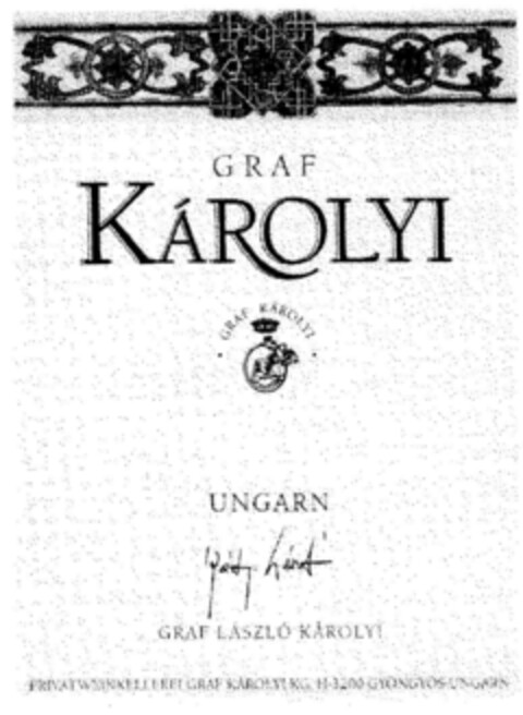 GRAF KAROLYI UNGARN Logo (DPMA, 17.03.1999)