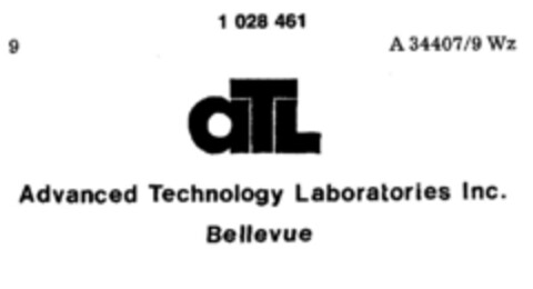 aTL Advanced Technology Laboratories Inc. Bellevue Logo (DPMA, 24.03.1981)