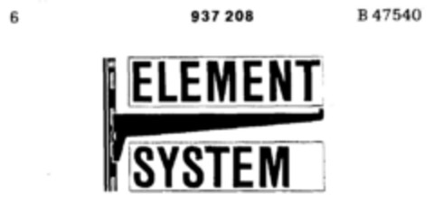 ELEMENT SYSTEM Logo (DPMA, 19.02.1972)