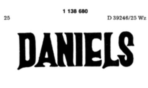 DANIELS Logo (DPMA, 12/14/1983)