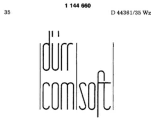 dürr com soft Logo (DPMA, 23.02.1988)