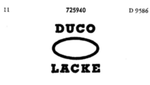DUCO LACKE Logo (DPMA, 05.07.1958)
