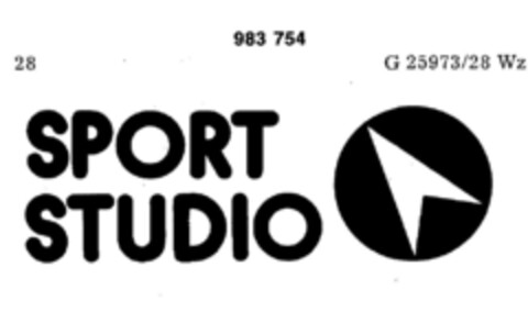 SPORT STUDIO Logo (DPMA, 04/20/1978)