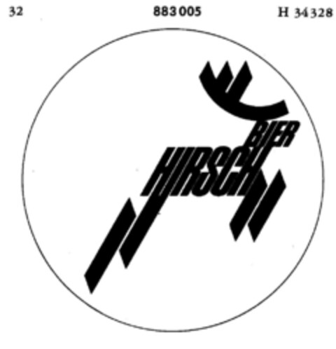 HIRSCH BIER Logo (DPMA, 05/02/1970)