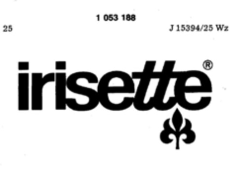 irisette Logo (DPMA, 25.07.1979)