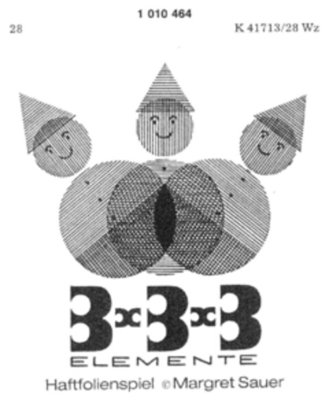 3X3X3 ELEMENTE Haftfolienspiel Logo (DPMA, 01/31/1980)