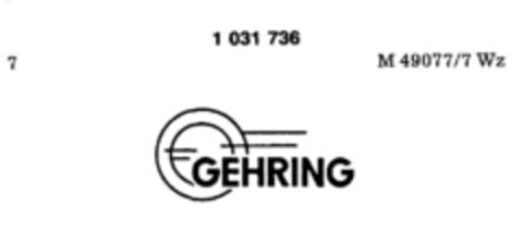 GEHRING Logo (DPMA, 05.12.1980)