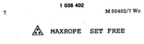 MAXROPE SET FREE Logo (DPMA, 10/07/1981)