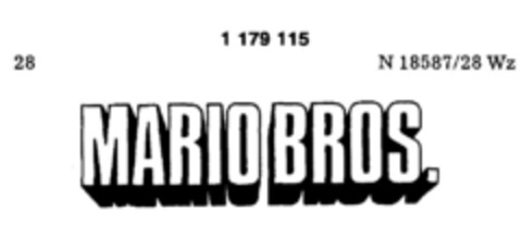 MARIO BROS. Logo (DPMA, 04.05.1983)