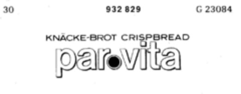 CRISPBREAD par vita Logo (DPMA, 13.03.1974)
