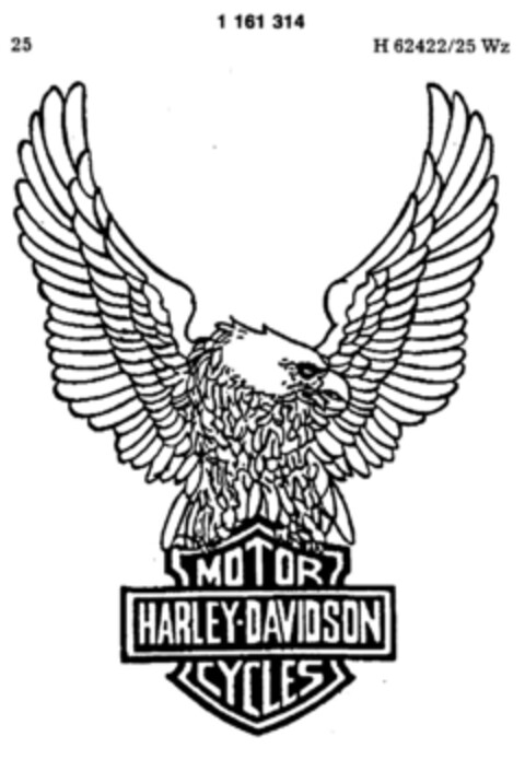 HARLEY-DAVIDSON MOTOR CYCLES Logo (DPMA, 20.10.1989)