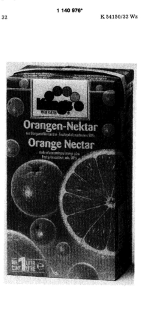 Krings HERRAT Orangen-Nektar Logo (DPMA, 22.03.1989)
