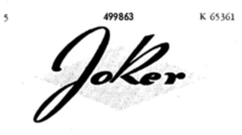 Joker Logo (DPMA, 08.04.1937)