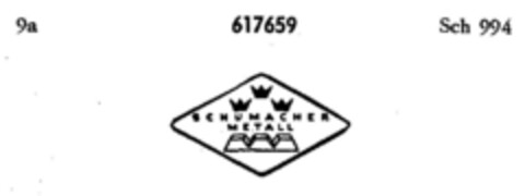 SCHUMACHER METALL Logo (DPMA, 19.05.1950)