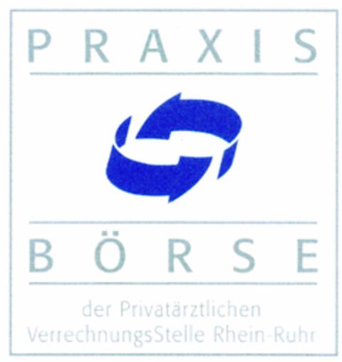 PRAXIS BÖRSE der Privatärztlichen VerrechnungsStelle Rhein Ruhr Logo (DPMA, 06.12.2000)