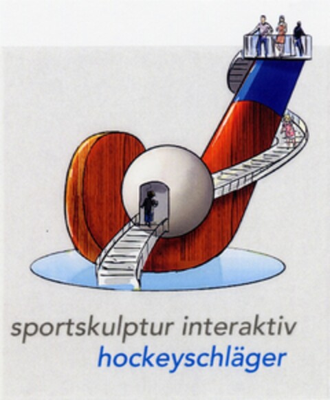 sportskulptur interaktiv hockeyschläger Logo (DPMA, 23.06.2009)