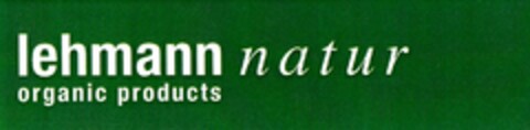 lehmann natur organic products Logo (DPMA, 22.03.2012)