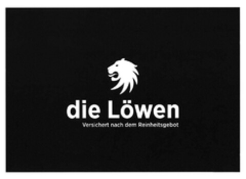 die Löwen Versichert nach dem Reihnheitsgebot Logo (DPMA, 03/24/2017)