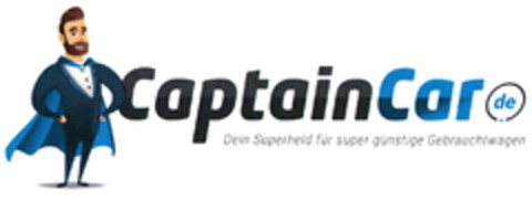 CaptainCar.de Dein Superheld für super günstige Gebrauchtwagen Logo (DPMA, 21.06.2021)