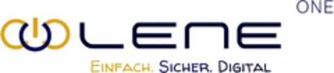 LENE ONE EINFACH. SICHER. DIGITAL Logo (DPMA, 05/25/2021)