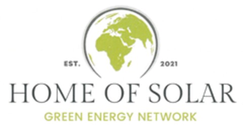 EST. 2021 HOME OF SOLAR GREEN ENERGY NETWORK Logo (DPMA, 18.01.2022)