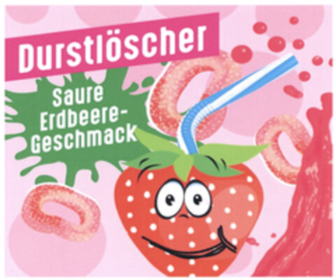 Durstlöscher Saure Erdbeere-Geschmack Logo (DPMA, 02.10.2023)