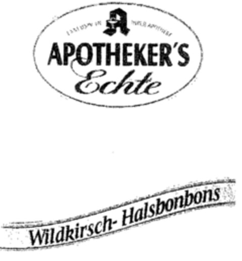 APOTHEKER'S Echte Wildkirsch-Halsbonbons Logo (DPMA, 01.12.1997)