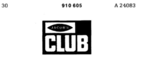 JACOB`S CLUB Logo (DPMA, 28.10.1972)
