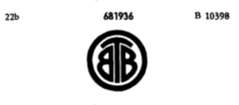 BTB Logo (DPMA, 01.09.1954)