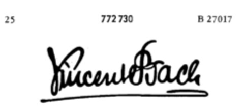 Vincent Bach Logo (DPMA, 16.05.1962)