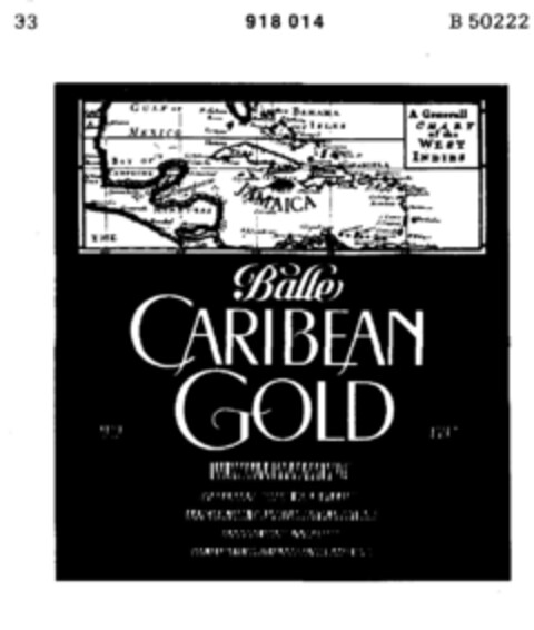 Balle CARIBEAN GOLD Logo (DPMA, 01/26/1973)