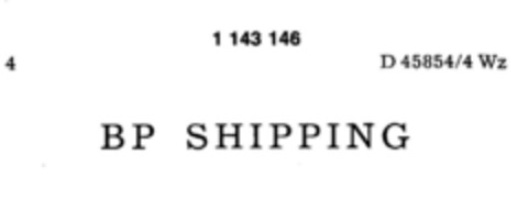 BP SHIPPING Logo (DPMA, 05.01.1989)