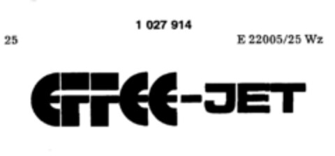 EFFEE-JET Logo (DPMA, 05.02.1981)