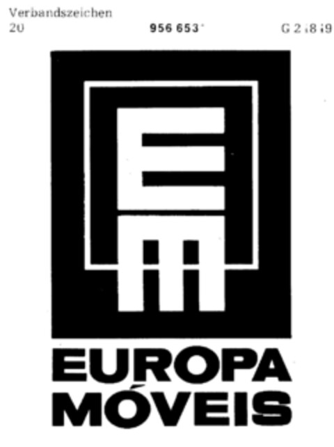 EM EUROPA MOVEIS Logo (DPMA, 29.09.1976)