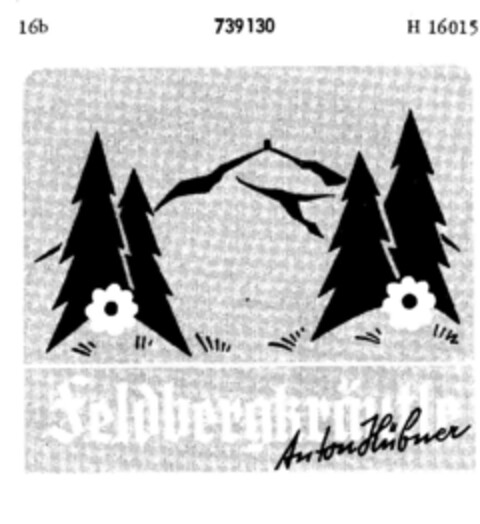 Feldbergkräutle Anton Hübner Logo (DPMA, 20.03.1959)