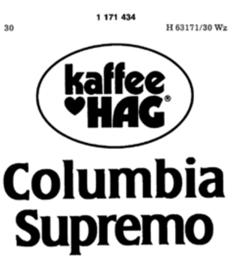 kaffee HAG  Columbia Supremo Logo (DPMA, 06.03.1990)