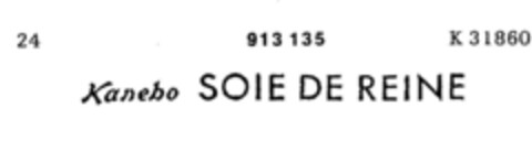 Kanebo SOIE DE REINE Logo (DPMA, 02/19/1971)