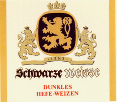 schwarze weisse DUNKLES HEFE-WEIZEN Logo (DPMA, 25.07.1984)