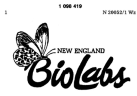 NEW ENGLAND BioLabs Logo (DPMA, 27.11.1985)