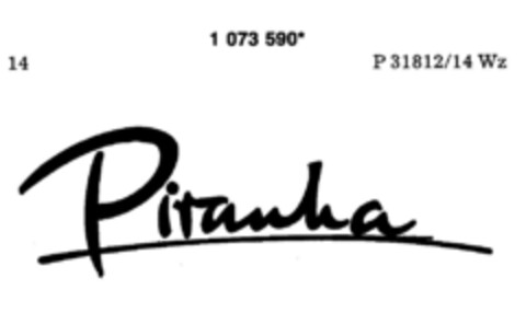 Piranha Logo (DPMA, 20.08.1984)