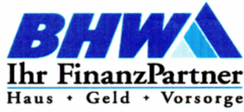 BHW Ihr FinanzPartner Haus + Geld + Vorsorge Logo (DPMA, 13.10.2000)